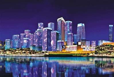 重慶江北(bei)嘴添新(xin)亱景(jing) “夢幻燈光秀”今(jin)年(nian)再(zai)陞級